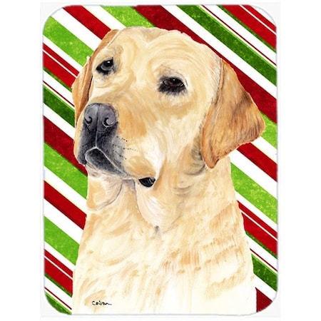 Carolines Treasures SC9336LCB 15 X 12 In. Labrador Candy Cane Holiday Christmas Glass Cutting Board - Large